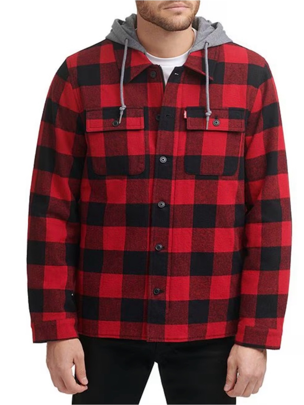 Levi's Sherpa Lined Classic Flannel Plaid Shirt Jacket Mn’s XL